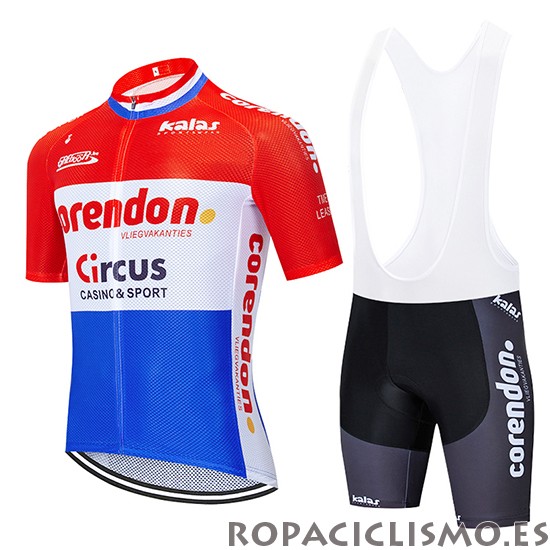 2019 Maillot Corendon Circo Tirantes Mangas Cortas Rojo Blanco Azul